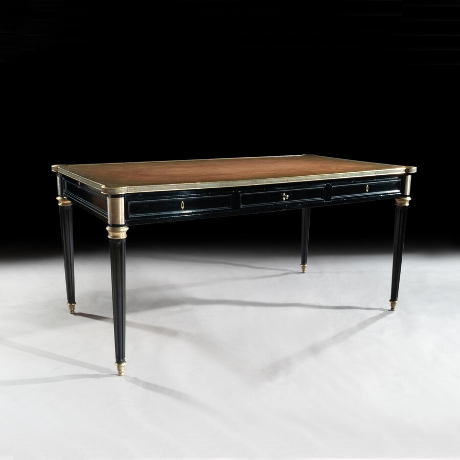 Ebonised Desk Bureau Plat 