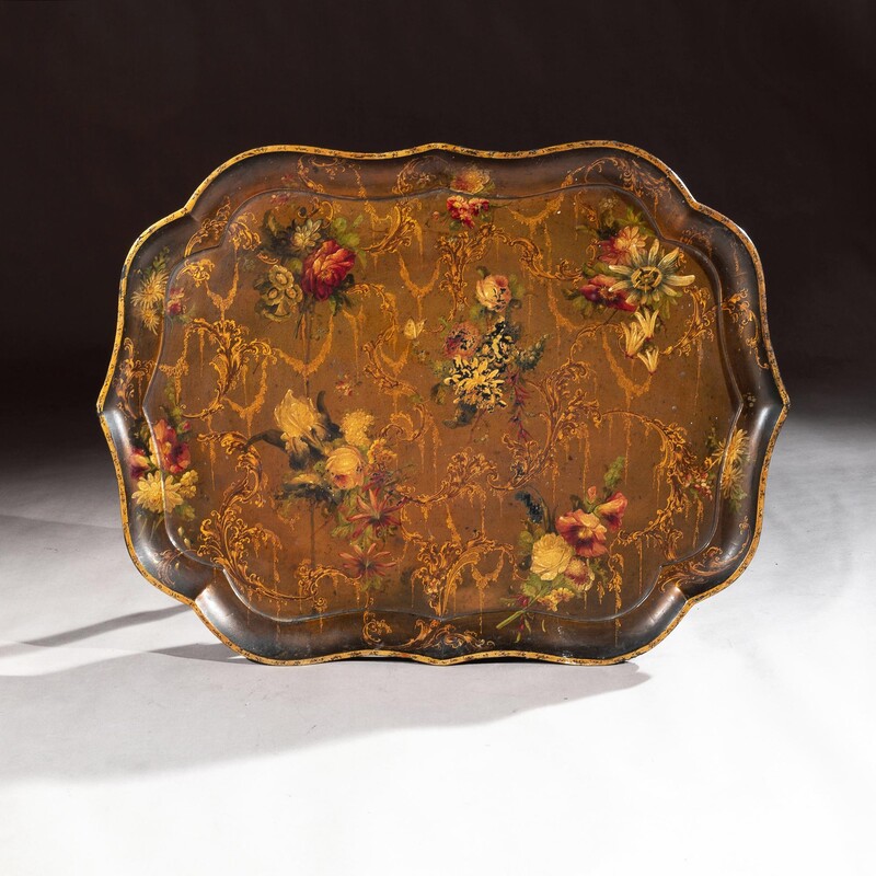 19th Century Papier Mache Tray by Jennings & Bettridge, London (Royal Makers)