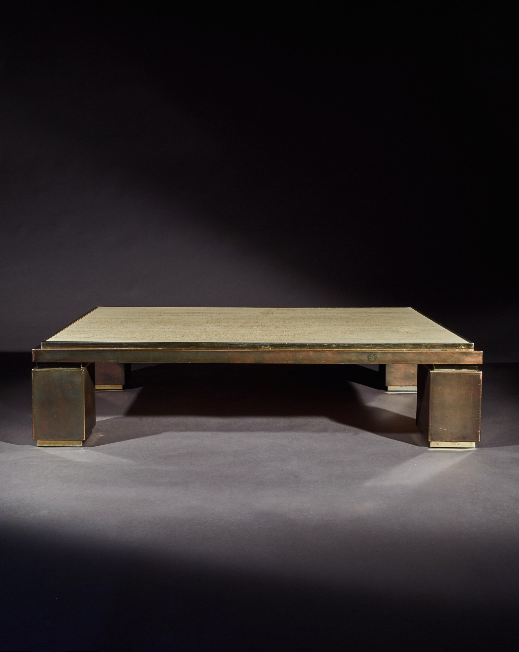 Large copper coffee shop table