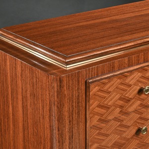 Jules Leleu, art deco, commode, walnut, 