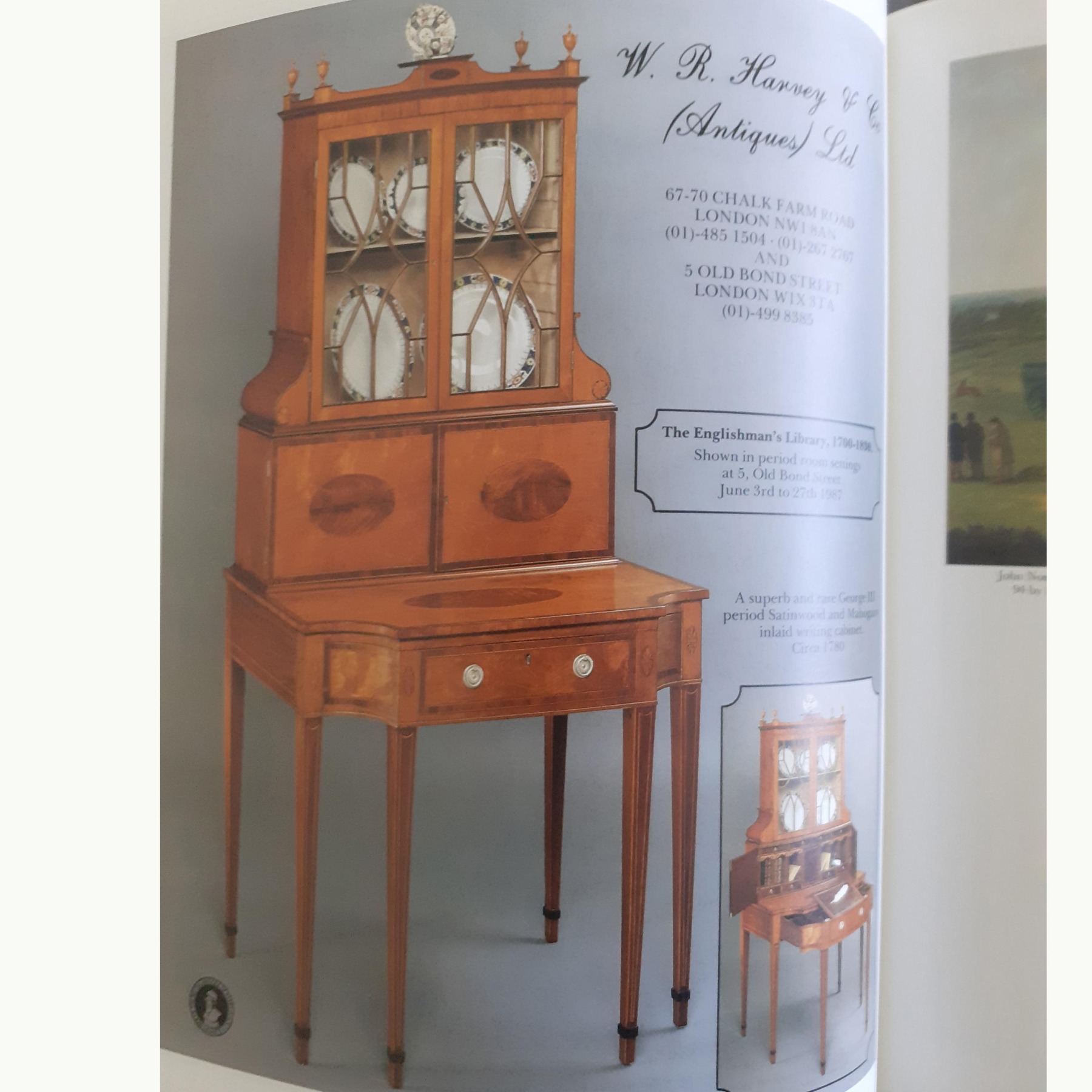 An Important 18th Century George III Satinwood and Sabicu Writing