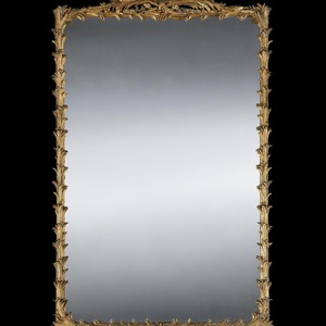 Grand 19th Century French Mirror Decorated with a Reeded Design in Original Condition 