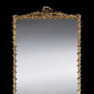 Grand 19th Century French Mirror Decorated with a Reeded Design in Original Condition 