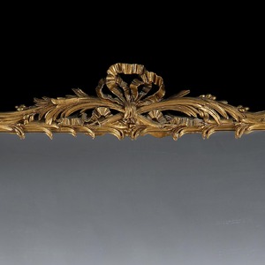 Grand 19th Century French Mirror Decorated with a Reeded Design in Original Condition 