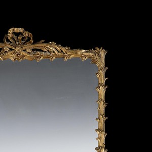 Grand 19th Century French Mirror Decorated with a Reeded Design in Original Condition 
