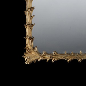 Grand 19th Century French Mirror Decorated with a Reeded Design in Original Condition 