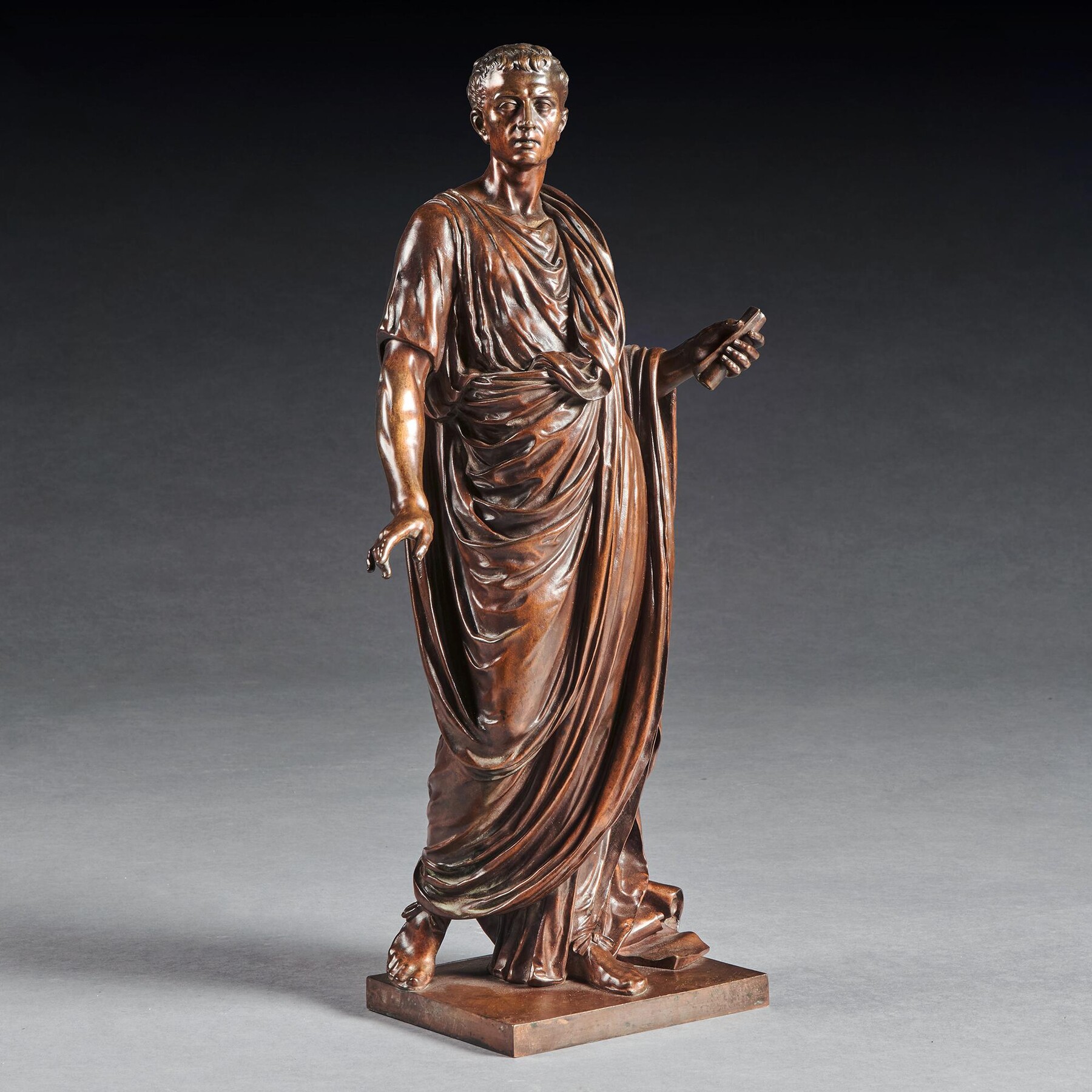 bronze, 19th century, French, Julius Cesar, Mathurin Moreau, exhibition 