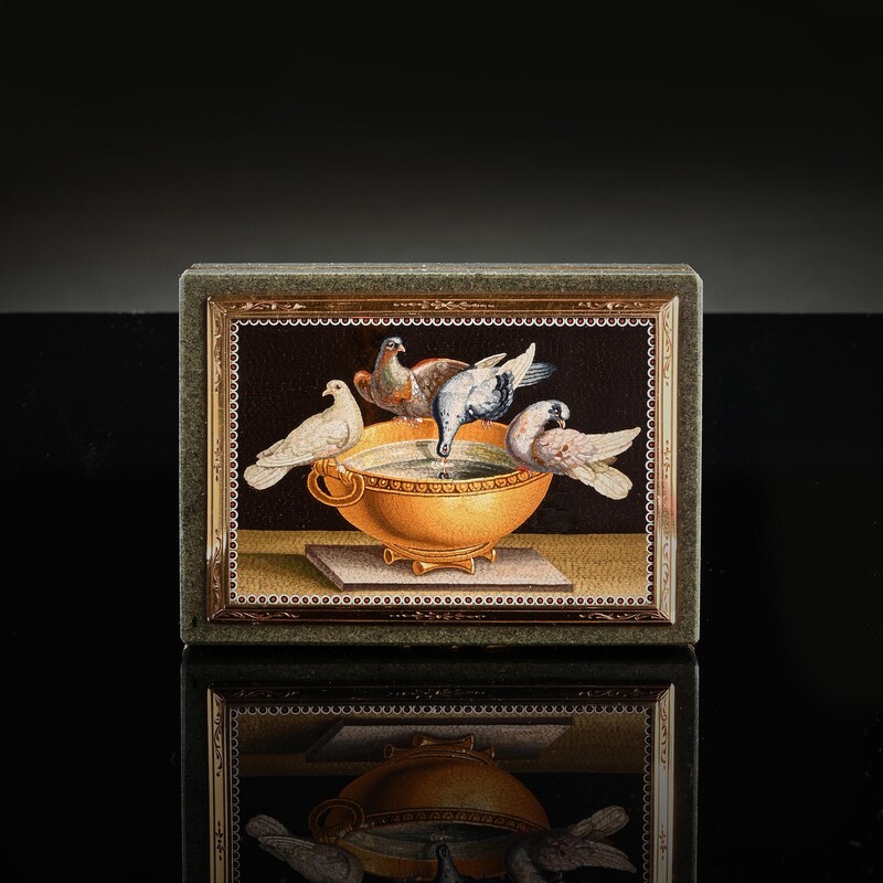 Micromosaic, Gold Mounted, Jasper, Snuff, Box, Gioacchino Barberi, Moulinié, Bautte & Moynier, Italian