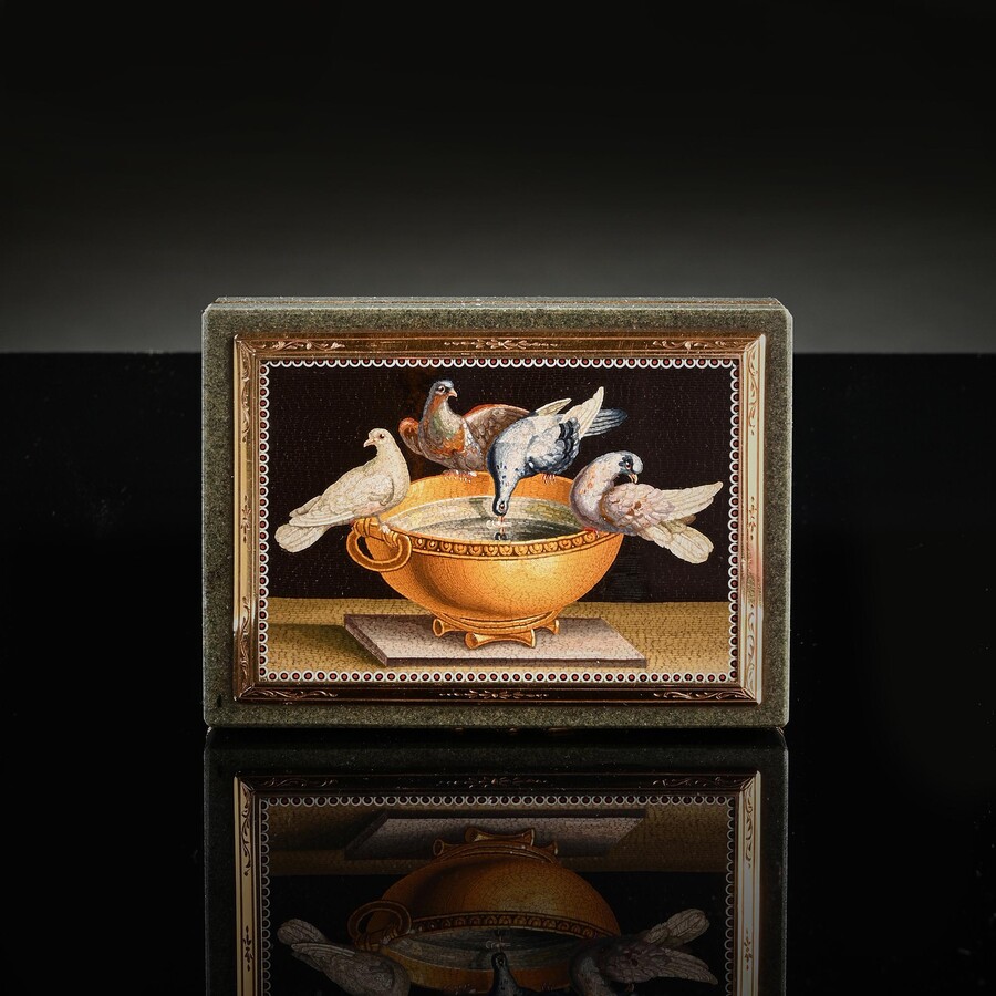 Micromosaic, Gold Mounted, Jasper, Snuff, Box, Gioacchino Barberi, Moulinié, Bautte & Moynier, Italian  