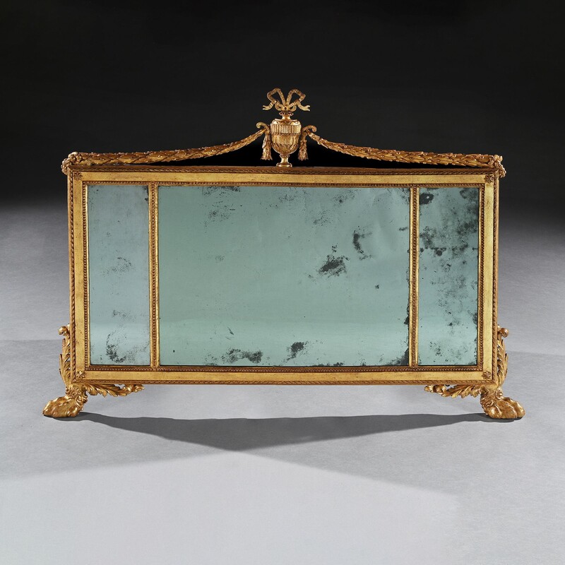 North Italian, 18th Century, Triple Plate, Overmantel, Mirror