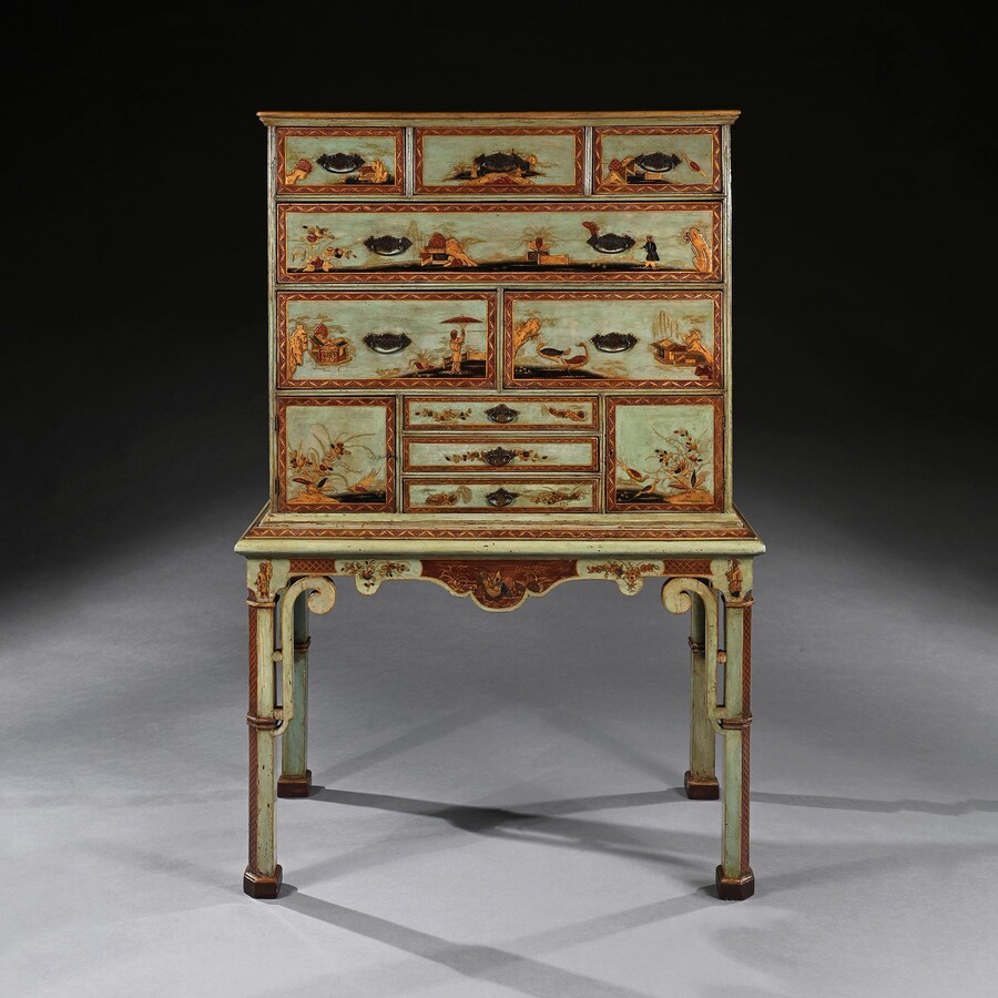 18th Century Japanned Chest on Stand