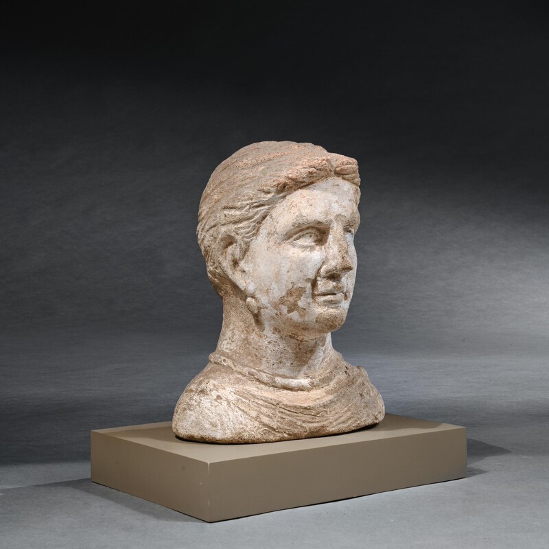 Ancient Etruscan Votive Female Bust