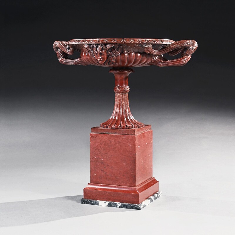 will fisher, tazza, benedetto boschetti, grand tour, marble, rosso antico, italian