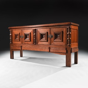 Rare, Model, Charles Dudouyt, Mid 20th Century, French, Art Deco, Oak, Sideboard