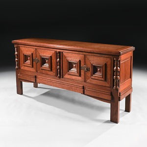 Rare, Model, Charles Dudouyt, Mid 20th Century, French, Art Deco, Oak, Sideboard