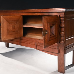 Rare, Model, Charles Dudouyt, Mid 20th Century, French, Art Deco, Oak, Sideboard