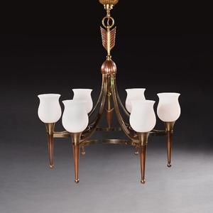 Pair of Maison Jansen Mid Century Chandeliers After a Design Attributed to Andre Arbus