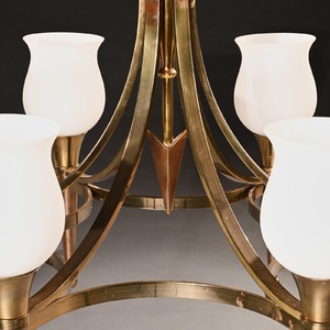 Pair of Maison Jansen Mid Century Chandeliers After a Design Attributed to Andre Arbus