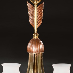 Pair of Maison Jansen Mid Century Chandeliers After a Design Attributed to Andre Arbus