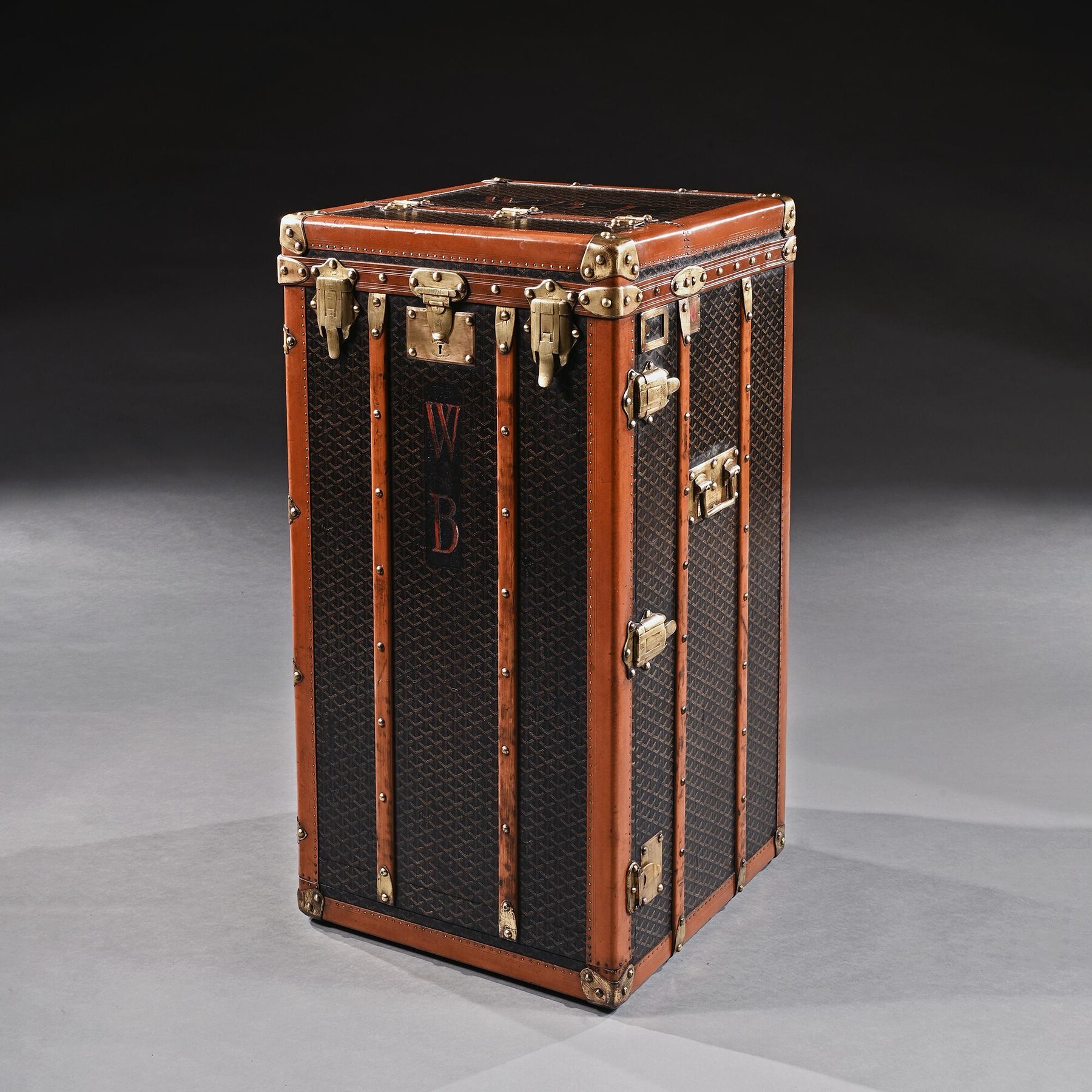 Goyard Trunk A Rare Early 20th Century Steamer or Wardrobe Trunk by Goyard of Paris