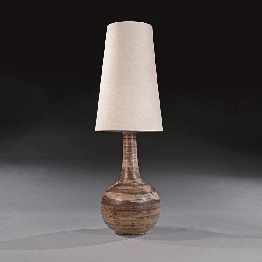 Mid Century, French, Ceramic, Lamp, of Monumental, Size, Scale
