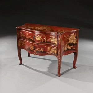 19th Century, North European, Japanned, Lacquered, Commode, Rococo, Manner,