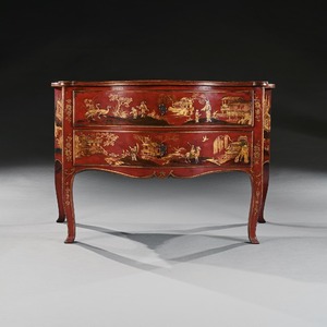 19th Century, North European, Japanned, Lacquered, Commode, Rococo, Manner,