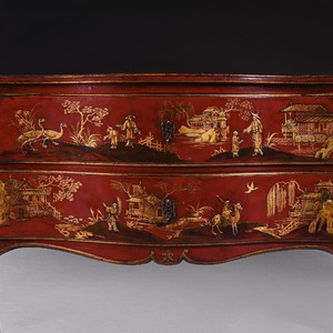 19th Century, North European, Japanned, Lacquered, Commode, Rococo, Manner,