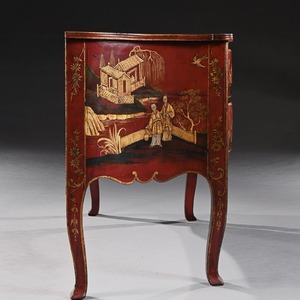 19th Century, North European, Japanned, Lacquered, Commode, Rococo, Manner,