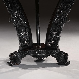 Ceylonese 19th Century Ebony and Specimen Wood Centre Table Galle District circa 1840