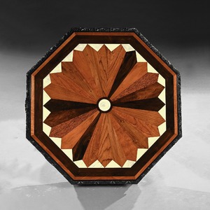 Ceylonese 19th Century Ebony and Specimen Wood Centre Table Galle District circa 1840
