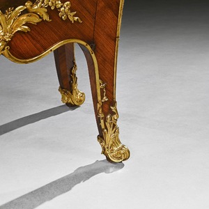 Pair of Gilt Bronze Mounted 19th Century French Kingwood and Vernis Martin Petit Commodes,