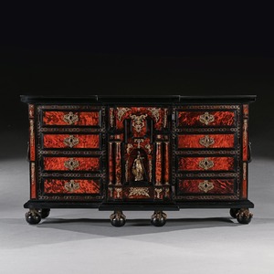 Pair of 17th Century Spanish Baroque Gilt Bronze Mounted Ebonised and Tortoiseshell Cabinets on Stands 
