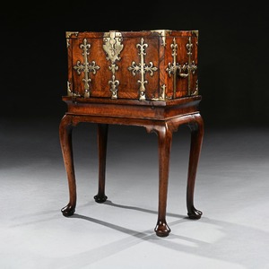 William and Mary, strong box, coffre fort, Georgian, on stand, kingwood