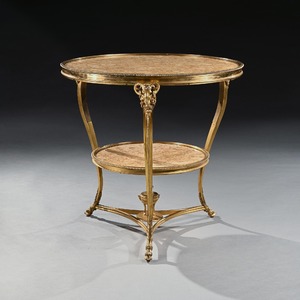 gilt bronze, gueridon, table, French, marble, neoclassical 