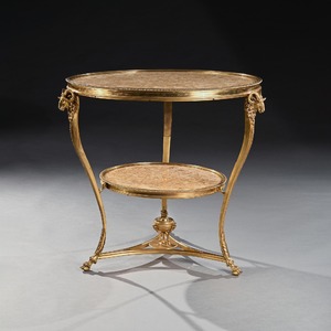 gilt bronze, gueridon, table, French, marble, neoclassical 