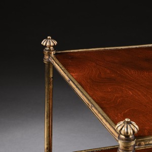 howard and sons, mahogany, etagere, three tier table, 19th century, brass, gilt 