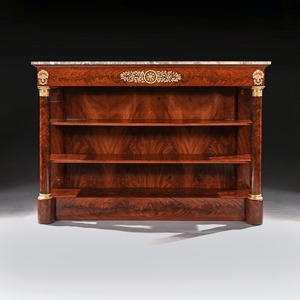 Extremely Large Mahogany Empire Period Console Dessert With Finely Cast Gilt Bronze Mounts