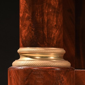 Extremely Large Mahogany Empire Period Console Dessert With Finely Cast Gilt Bronze Mounts
