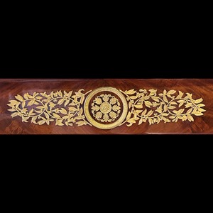 Extremely Large Mahogany Empire Period Console Dessert With Finely Cast Gilt Bronze Mounts