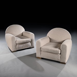 pair club armchairs mid 20th century jean royere 