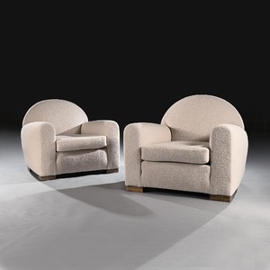 pair club armchairs mid 20th century jean royere 