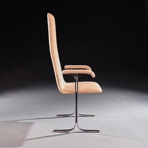 Set of Eight Mid Century High Back Lisse Dining Chairs Designed by Tim Bates for Pieff 