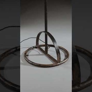 Wrought Iron Floor Lamp In The Manner Of Jean Royère | Loveday Antiques