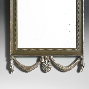 Set of Three Gillows Of Lancaster 19th Century Silvered Green Painted Mirrors From Coilsfield House