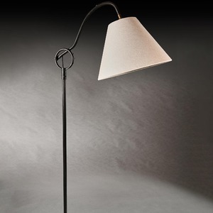 Mid 20th Century Wrought Iron Floor Lamp with Rotating Head in the Style of Jean Royere 