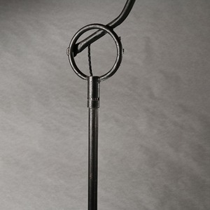 Mid 20th Century Wrought Iron Floor Lamp with Rotating Head in the Style of Jean Royere 
