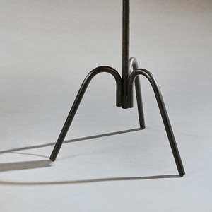 Mid 20th Century Wrought Iron Floor Lamp with Rotating Head in the Style of Jean Royere 