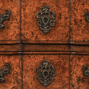 Rare Early 18th Century Louis XV Provincial Burr Elm Mazarin Commode 