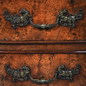 Rare Early 18th Century Louis XV Provincial Burr Elm Mazarin Commode 